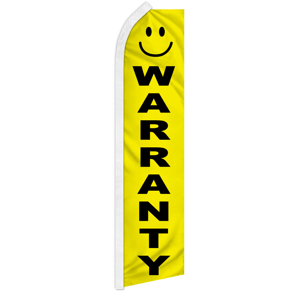 Warranty Advertising Swooper Feather Flutter Flag Dealership