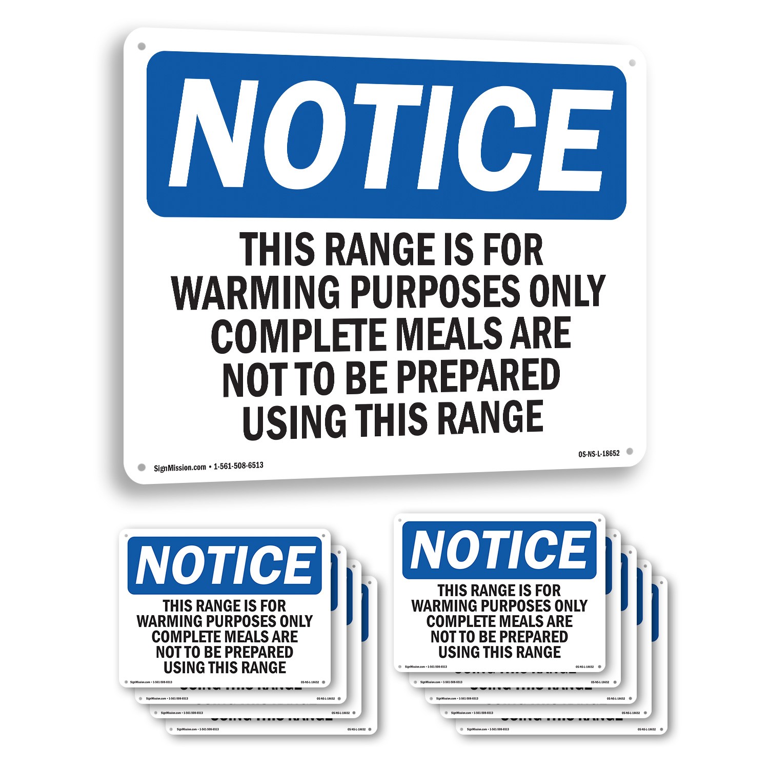 This Range Is For Warming Purposes Only OSHA Notice Sign Or Decal – 5 or 10 Pack