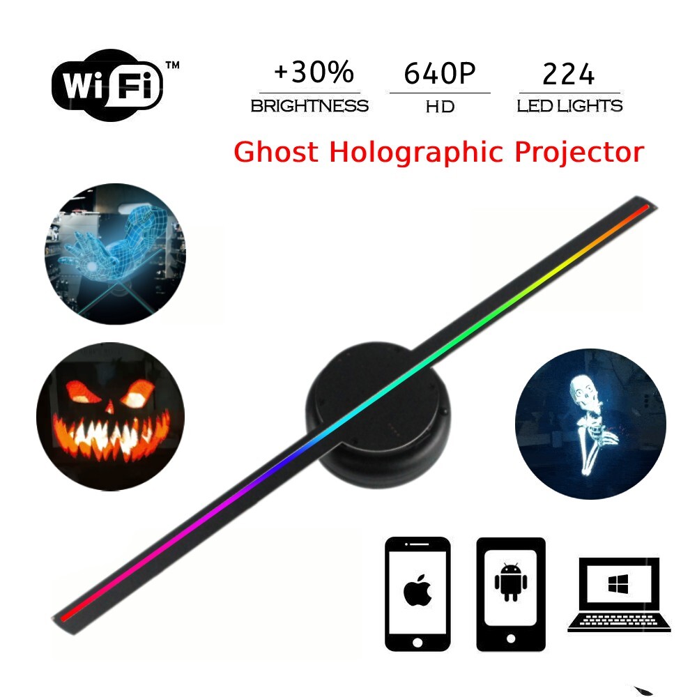 Christmas 3D Holographic Projector Wifi Hologram Fan ghost hologram Projection