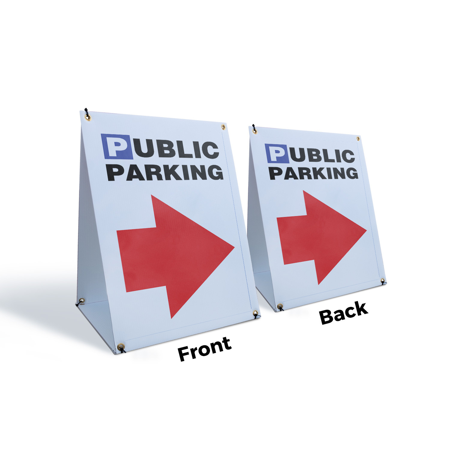 Public Parking Right A-Frame Sidewalk Sign Event Accessibility Clear Message
