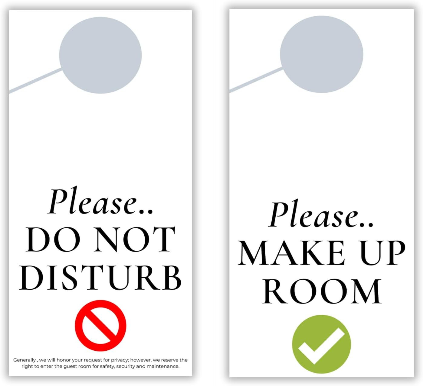 Hotel DND Do Not Disturb sign hanger for door, Sold in bulk Pack of 100 DND hang