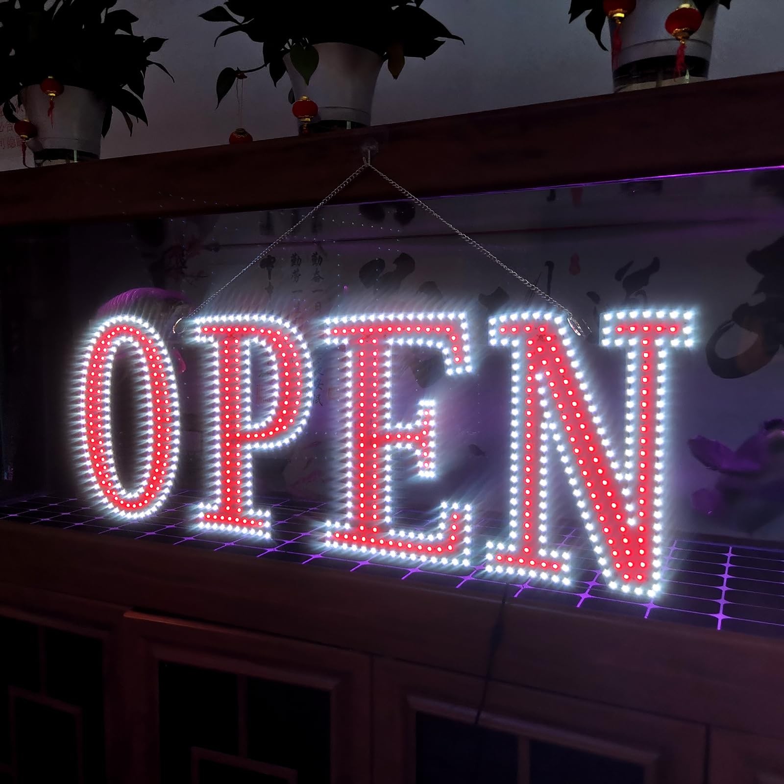 30″x10″ Large LED Open Signs for Business with Remote Control, 10 Levels Brig…
