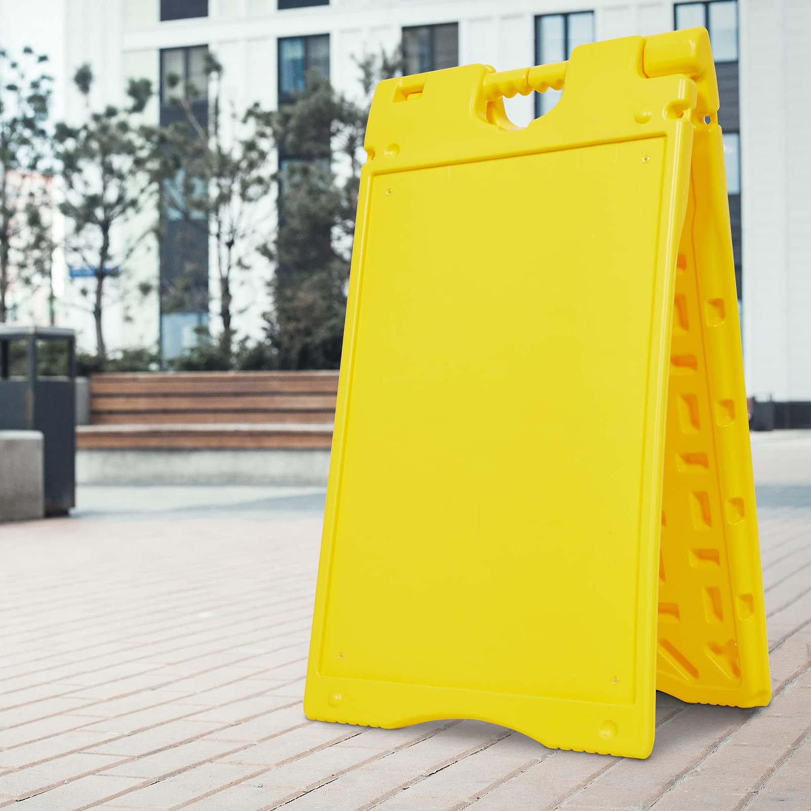 Jumbl A Frame Sign, 15.7″x26” Display Surface, Outdoor Sandwich Board, Yellow