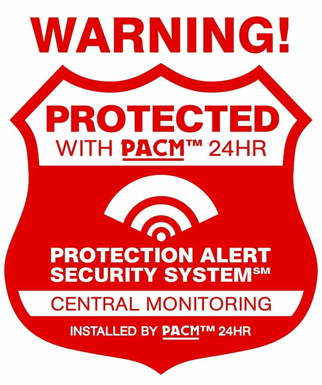 6 Security Camera Warning STATIC CLING Decals & 2 Alarm System Sticker