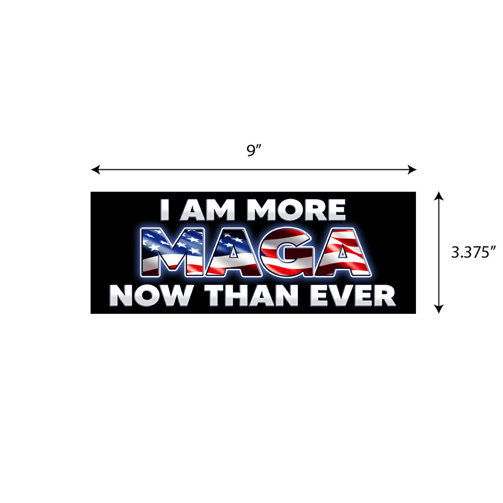 TRUMP MORE MAGA THAN EVER 2024 MAGA Bumper Sticker Decal Graphic Election BS0499