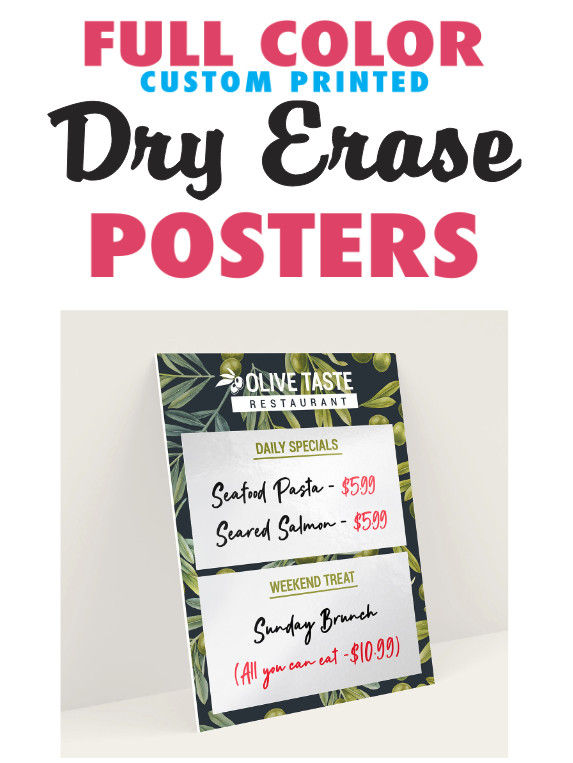 Full Color Custom Dry Erase Poster Waterproof