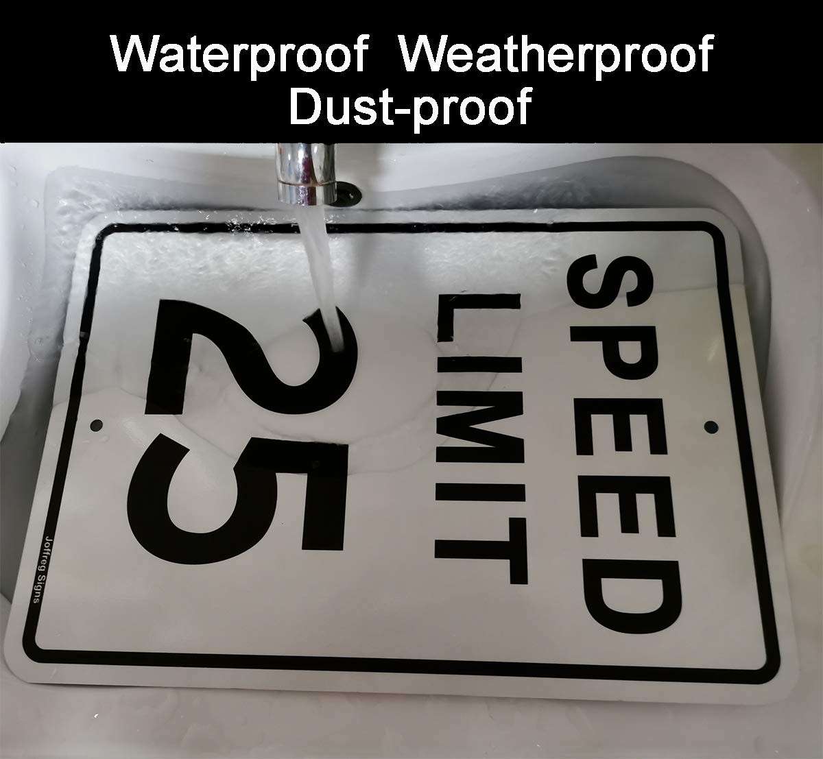 2 Pack Speed Limit 25 MPH Sign 17×12 Inch Reflective Aluminum Traffic Board