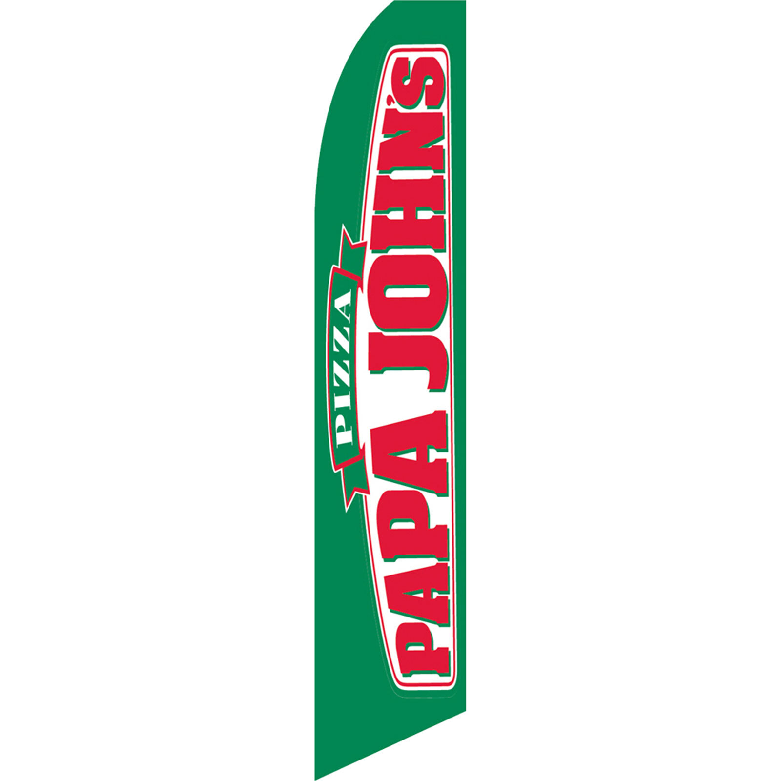 Papa John’s 2 1/2 ft X 11 1/2 ft Polyester Swooper Flag