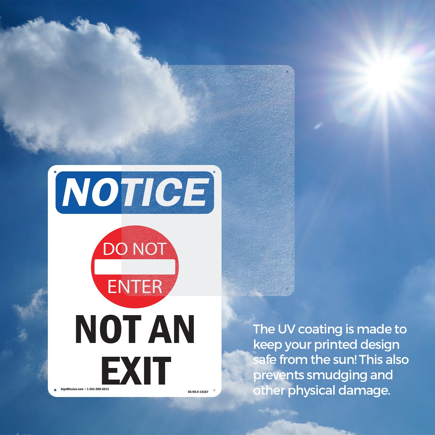 Not An Exit OSHA Notice Sign Metal, Plastic, Or Decal – 5 or 10 Pack