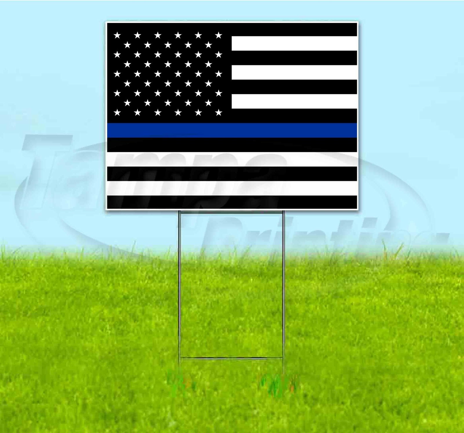 AMERICAN FLAG 18×24 Yard Sign WITH STAKE Corrugated Bandit USA BUSINESS