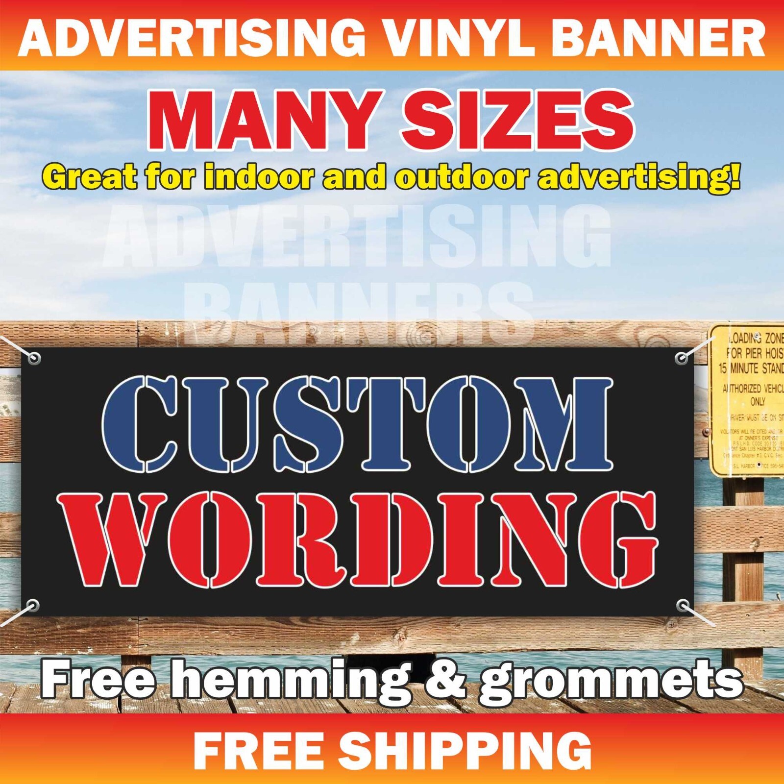 CUSTOM WORDING Workout Banner Vinyl Sign Motivation Poster Fitness Gym