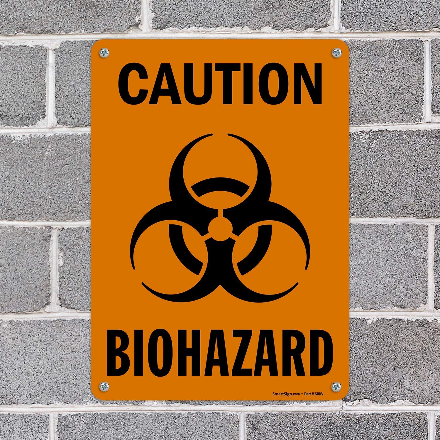 S 0249 PL 14 Caution Biohazard Sign 10×14 Inch Plastic Safety Warning Notice