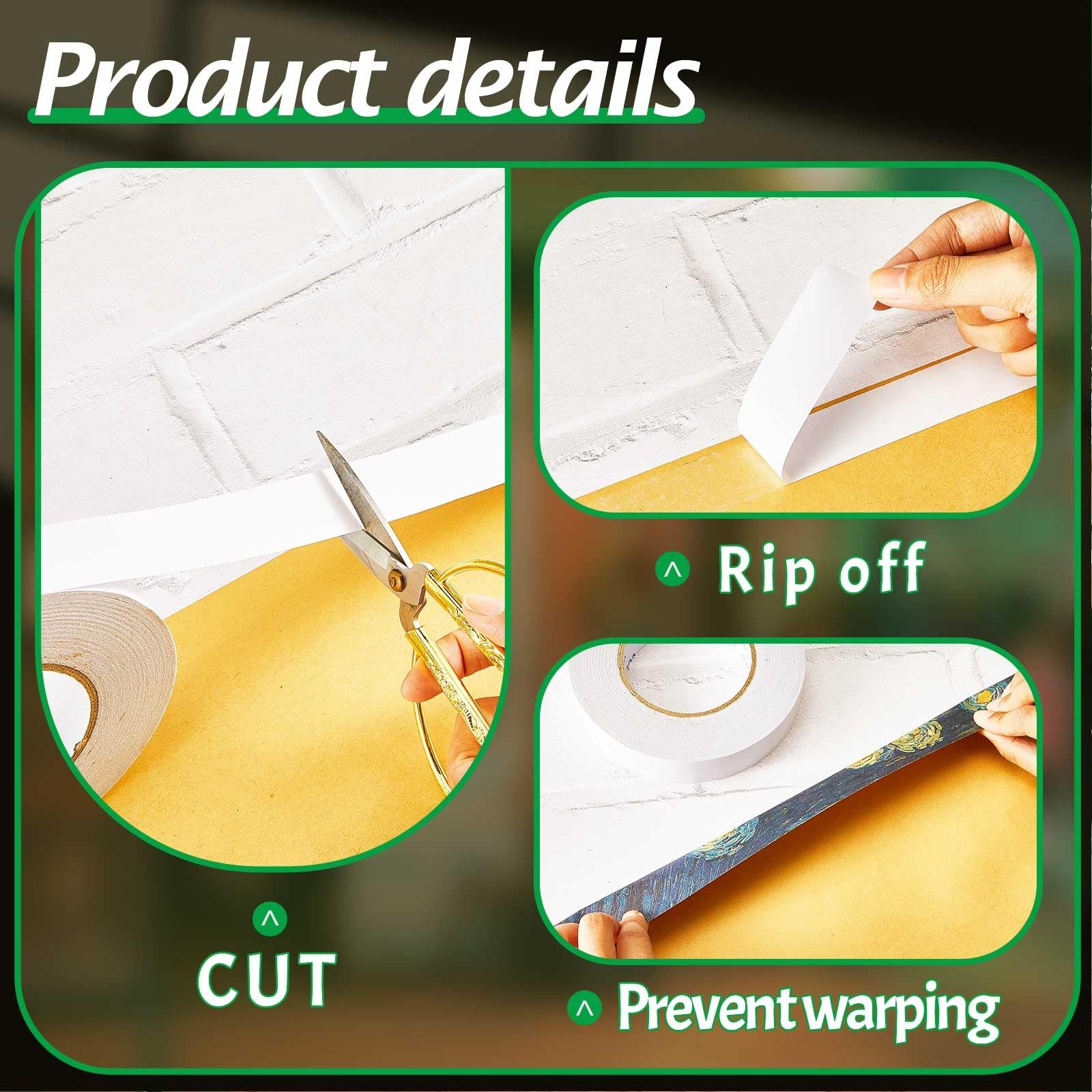 Geyoga 10 Rolls Total 1640 Ft Heavy Duty Banner Hem Tape Double Sided Each 1 X