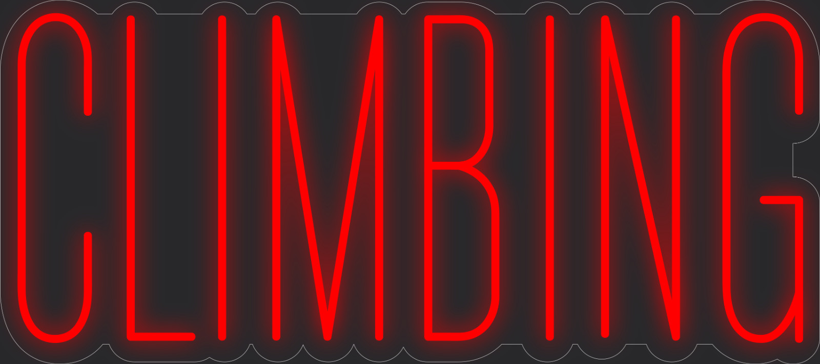 Climbing Neon LED Sign Business Wall Decor Lighted Store Sign 36 x 16 in.
