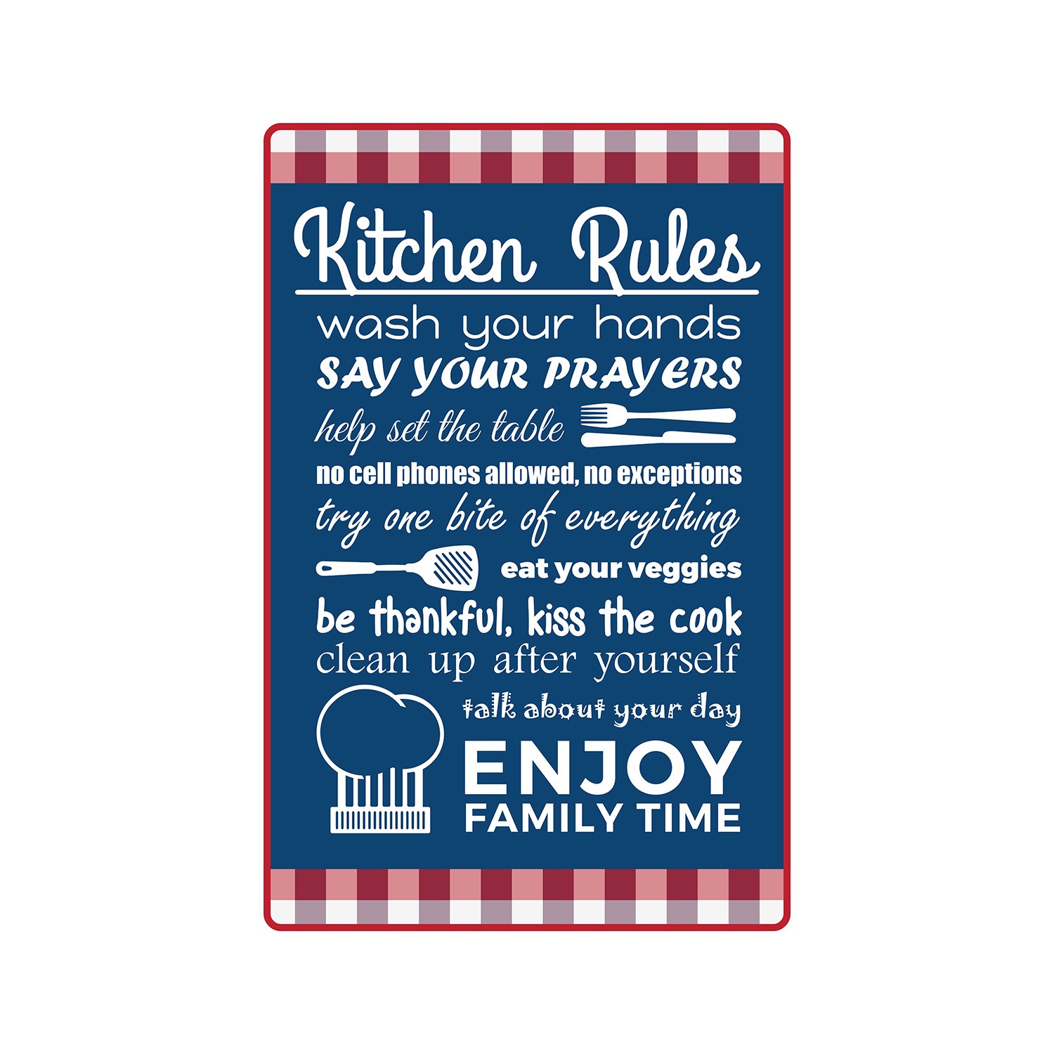 KITCHEN RULES Sign Or Decals kitchen home rules family food clean cook