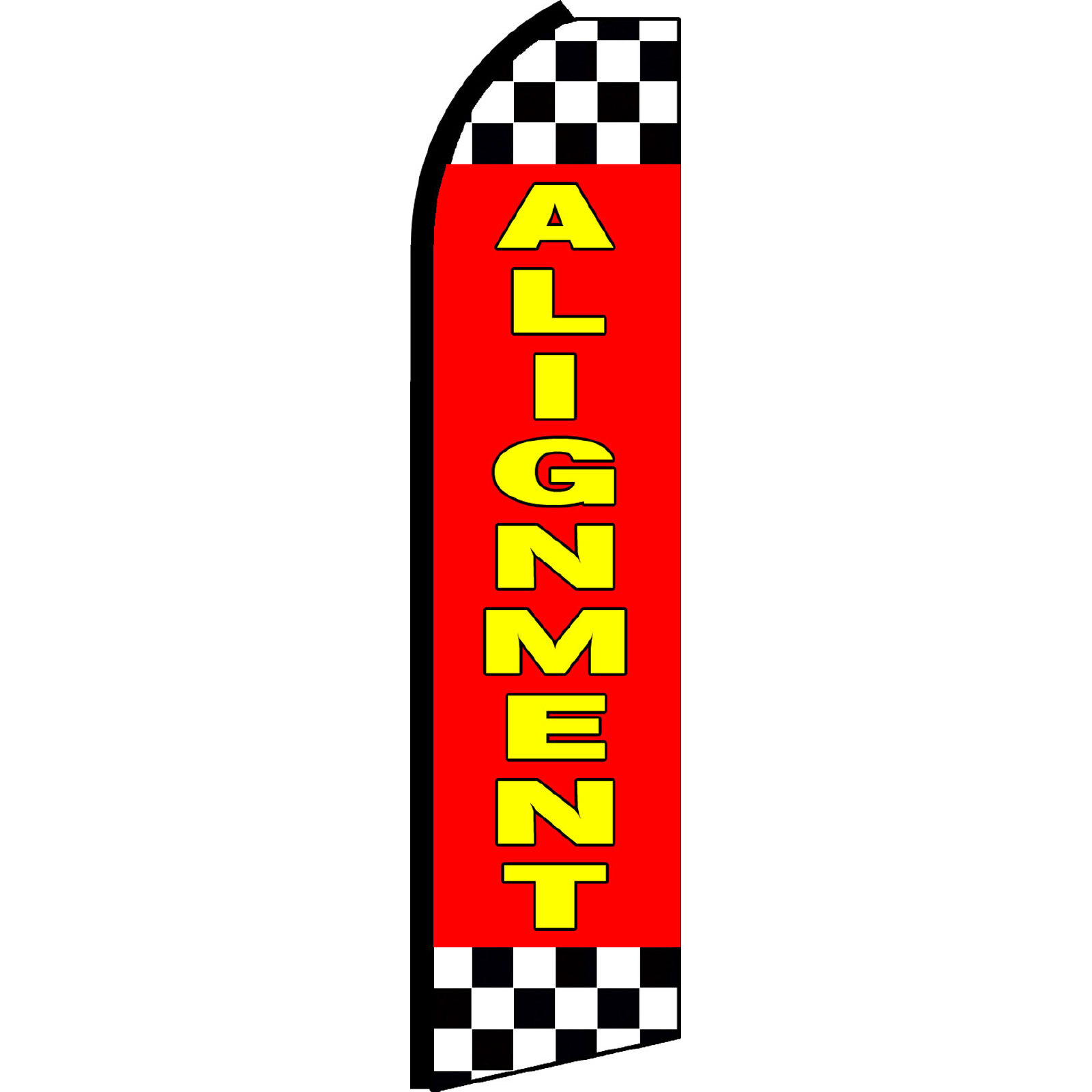 Alignment Red and Yellow 2 1/2 ft X 11 1/2 ft Swooper Flag (Flag Only)