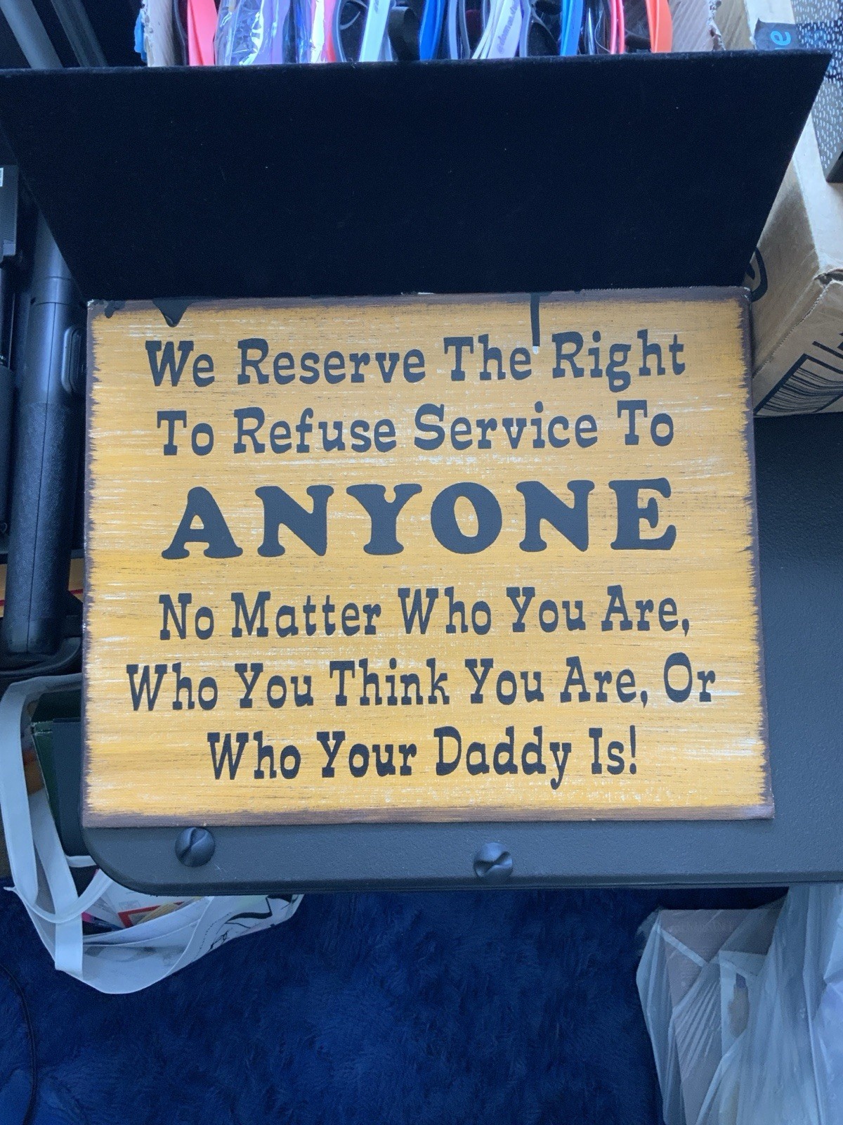 Humorous Refusal Message Sign for Businesses Home Or Office