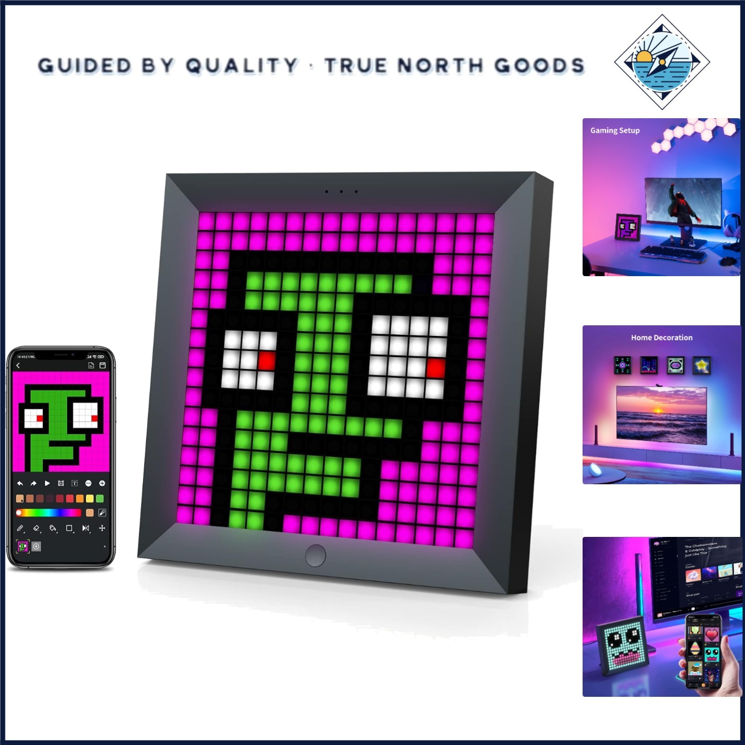 RGB LED Pixel Display Panel for Gaming Room with Smart App Control