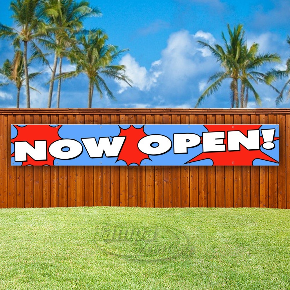 NOW OPEN Advertising Business Shop Vinyl Banner Flag Sign USA XL02457