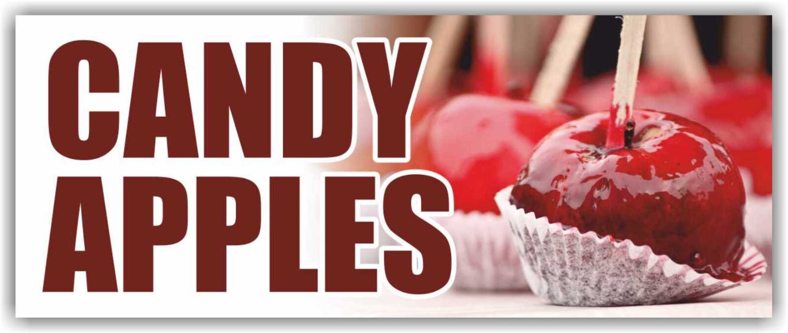 CANDY APPLES Advertising Banner Vinyl Mesh Sign Dessert Candy Pastries Shop Food