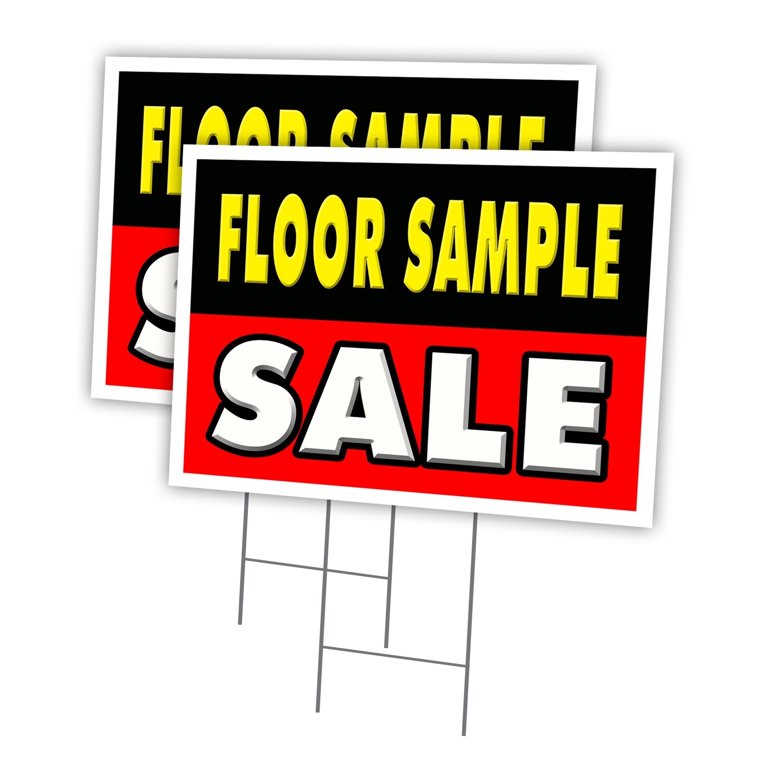 Floor Sample Sale Multi-Pack of Yard Signs & Stake plastic coroplast window