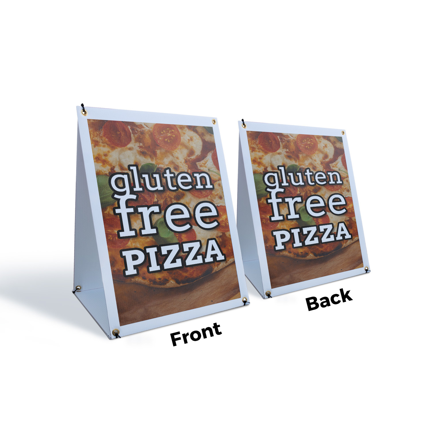 Gluten Free Pizza A-Frame Sidewalk Sign Healthy Alternative Freshly Made Hot