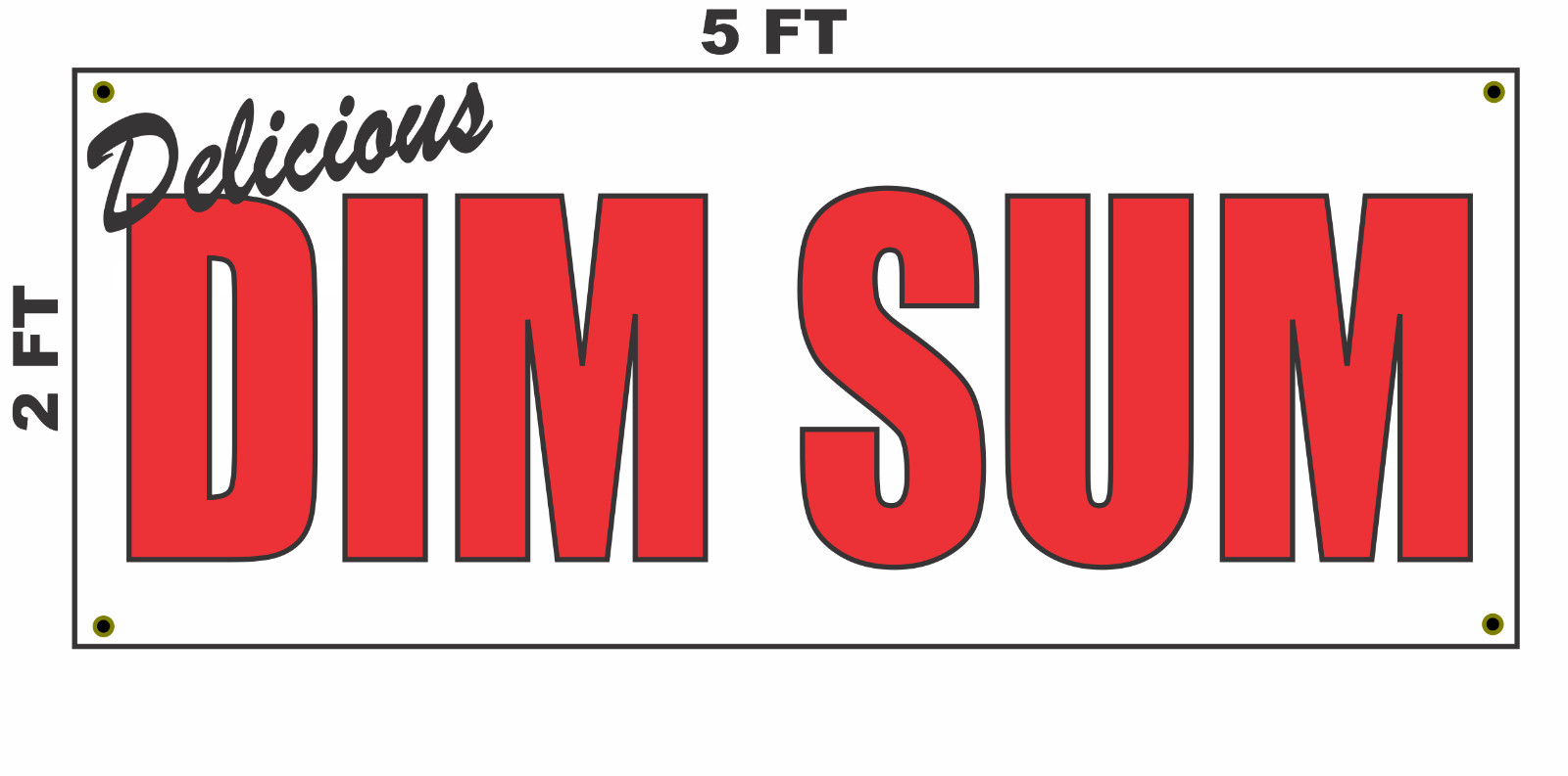 Delicious DIM SUM Banner Sign NEW
