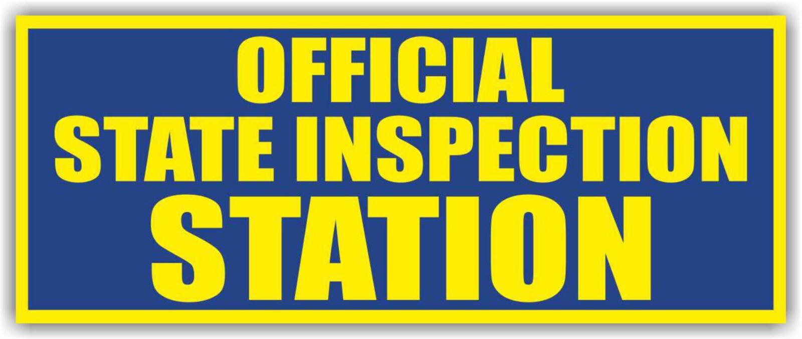 OFFICIAL STATE INSPECTION STATION Advertising Banner Vinyl Mesh Sign Vehicle