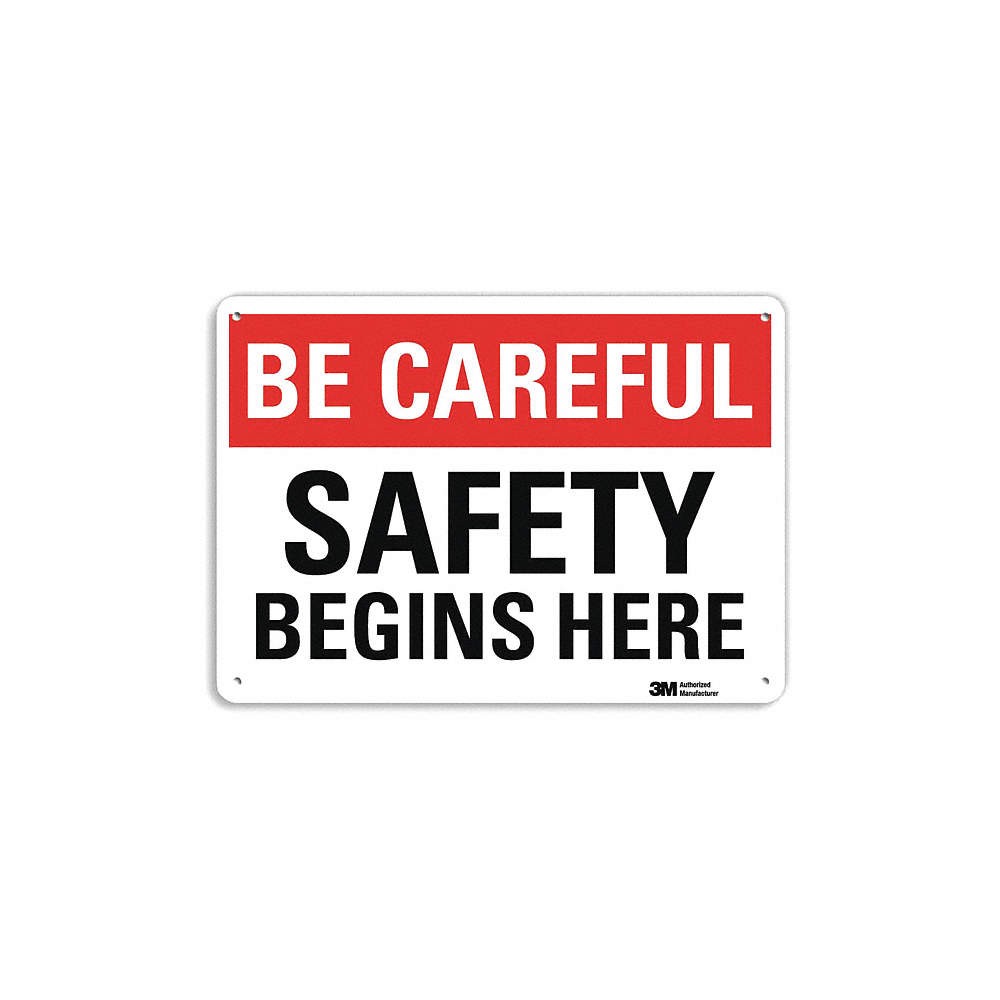 LYLE U7-1027-RA_14X10 Safety Sign,10 in x 14 in,Aluminum 34RG43