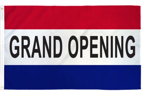 GRAND OPENING Flag 3’X 5′ FLAG 100D SPUN POLYESTER BANNER