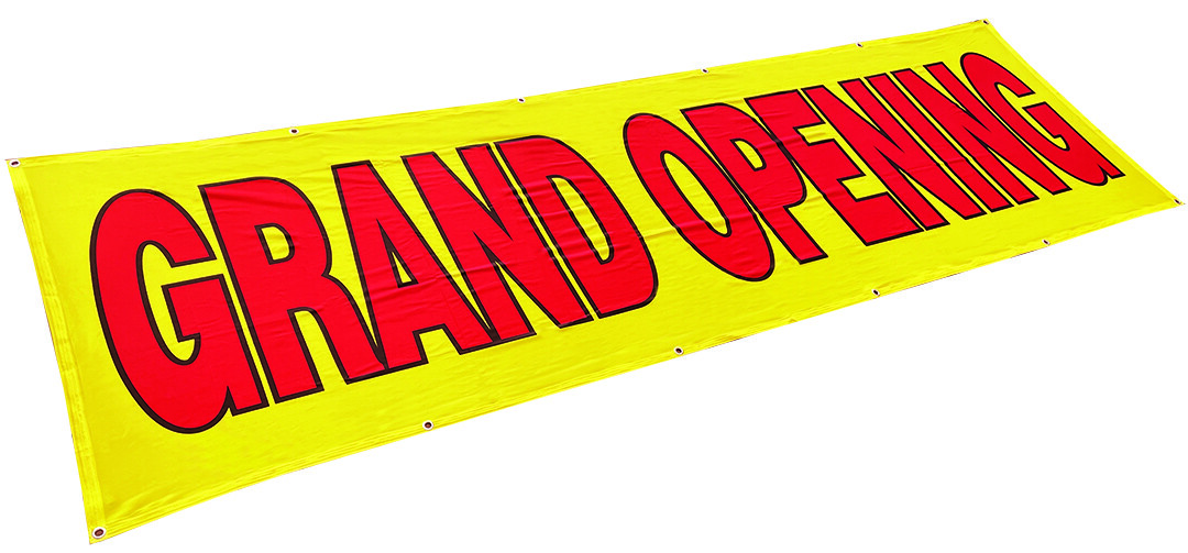 3×10 ft GRAND OPENING Banner Sign Store Sale – Polyester Fabric yb