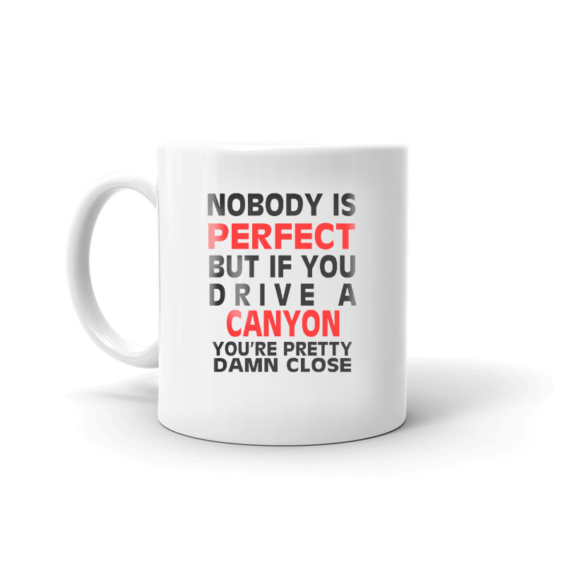 Nobody’s Perfect Except CANYON Driver Coffee Tea Ceramic Mug Office Work Cup