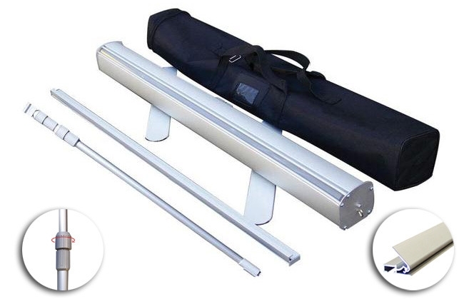 Retractable Banner With Print & Carrying Case, Ready To Use! (33″x78″)