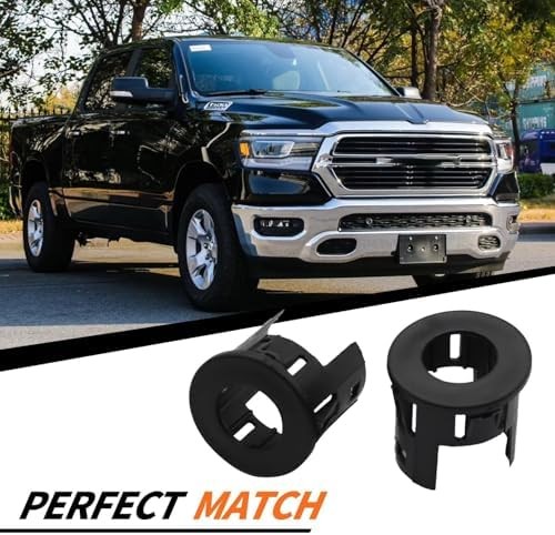 4X Parking Assist Sensor Mount Bracket Bezels Compatible with 2014-2018 R-am 150