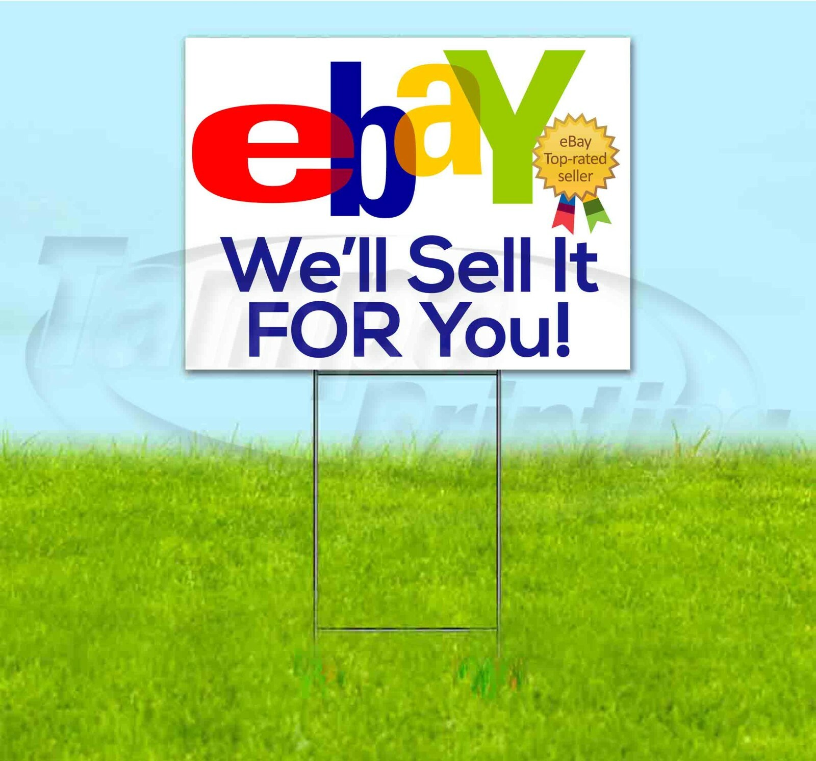 EBAY WE’LL SELL IT FOR YOU 18×24 Yard Sign WITH STAKE Corrugated Bandit MARKET