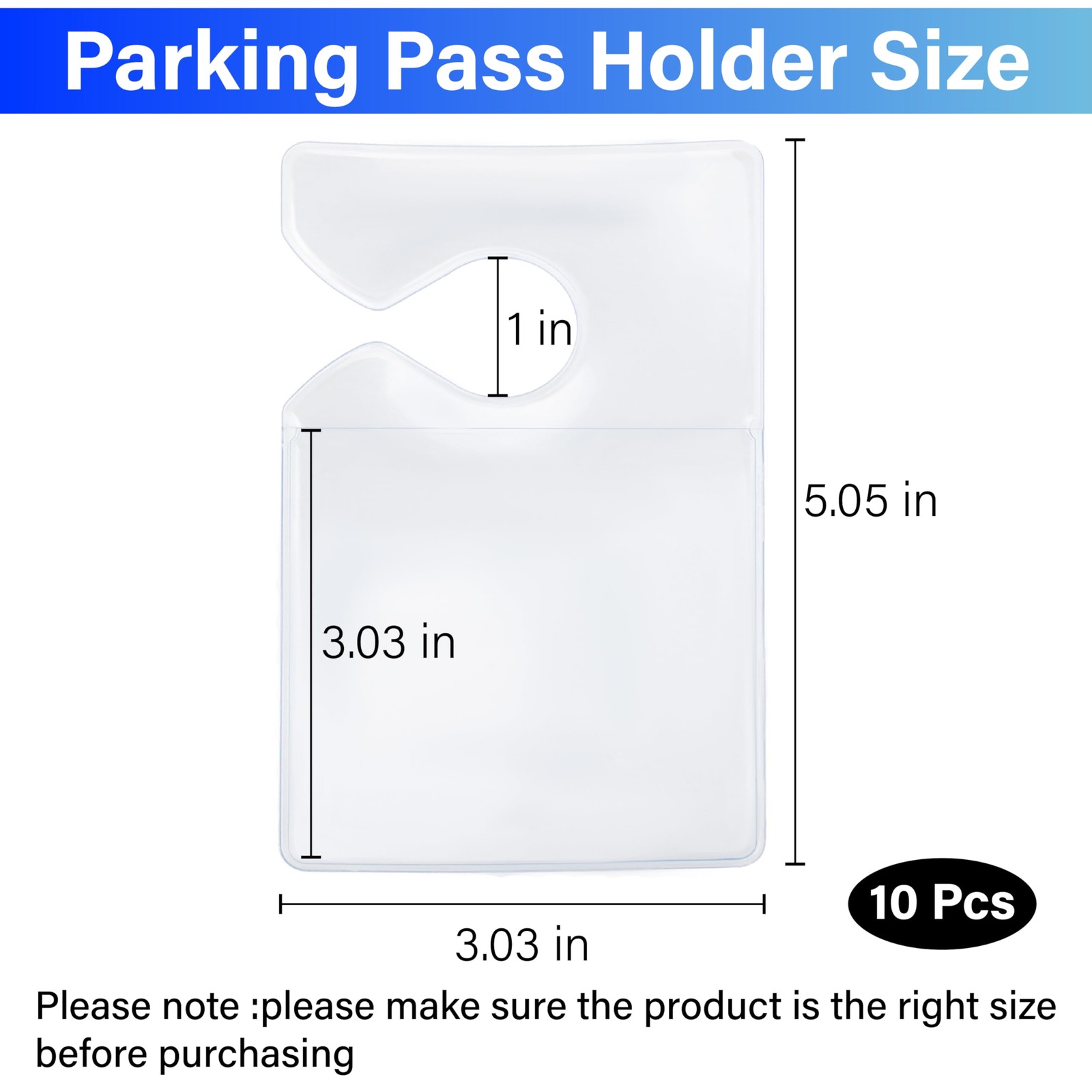 ecocstm 10 PCS Clear Parking Permit Holder, Rear View Mirror Hanger, Car…