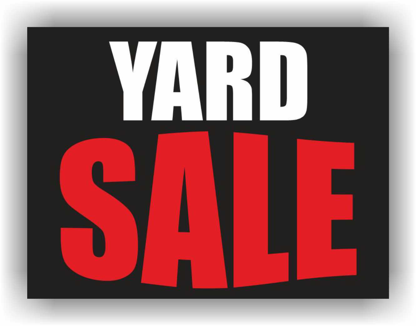 YARD SALE Yard Sign Corrugate Plastic with H-Stakes garage flea market, Rummage