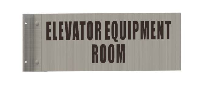 Elevator Equipment Room Sign -Two-Sided/Double Sided Projecting-REF24-1027