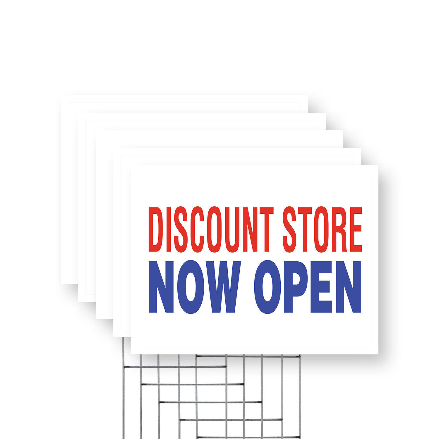 Discount Store Now Open Yard Sign Affordable Shopping, Grand Opening, Promotions