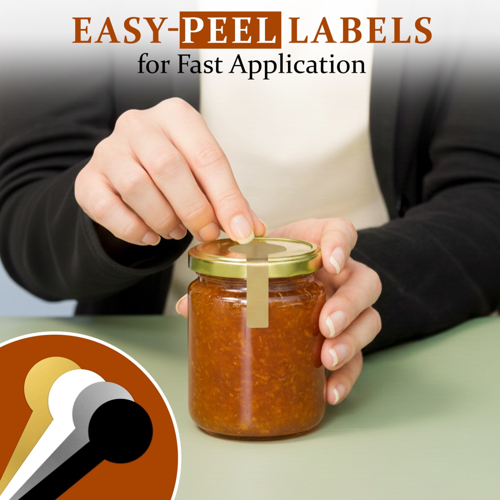 Jar Seal Stickers 5 sizes + 5 Colours Lollipop Shaped Tamper Proof / Evident