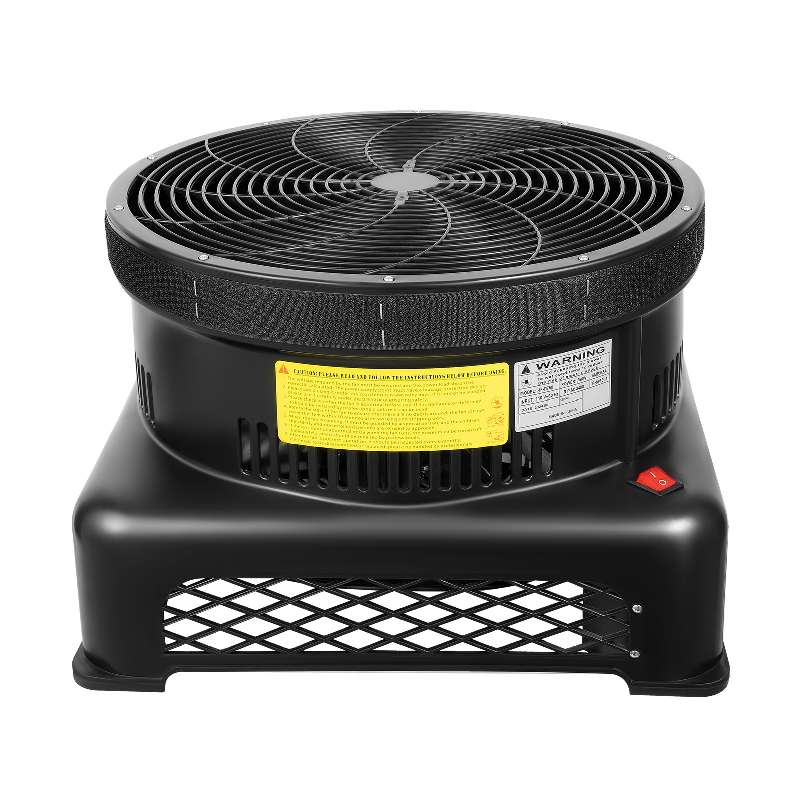750W 17.7″ Air Blower Fan For Inflatable Sky Puppet Wavy Tube Man Dancing Doll