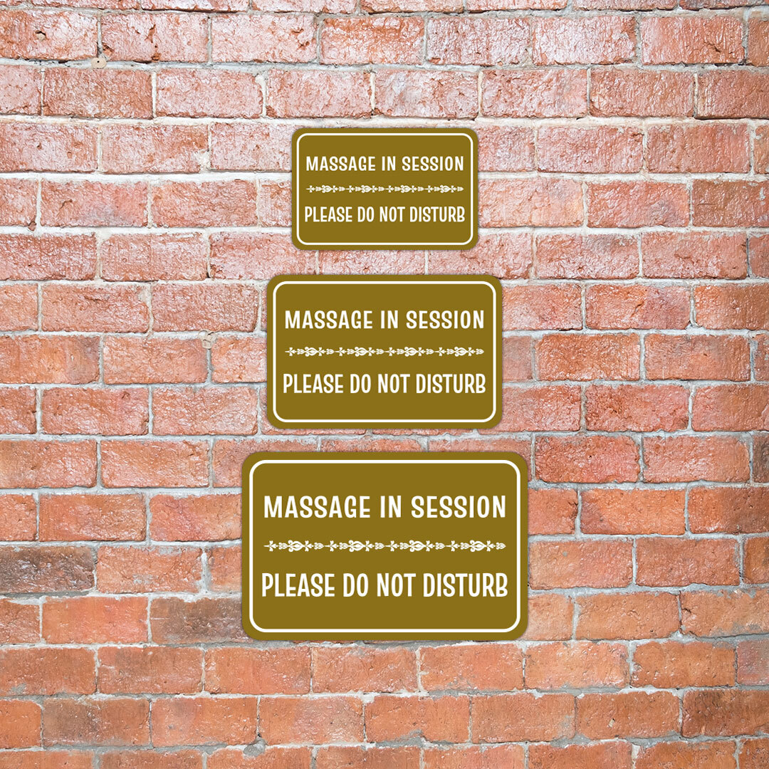 Classic Framed Plus Massage In Session Please Do Not Disturb Door or Wall Sign