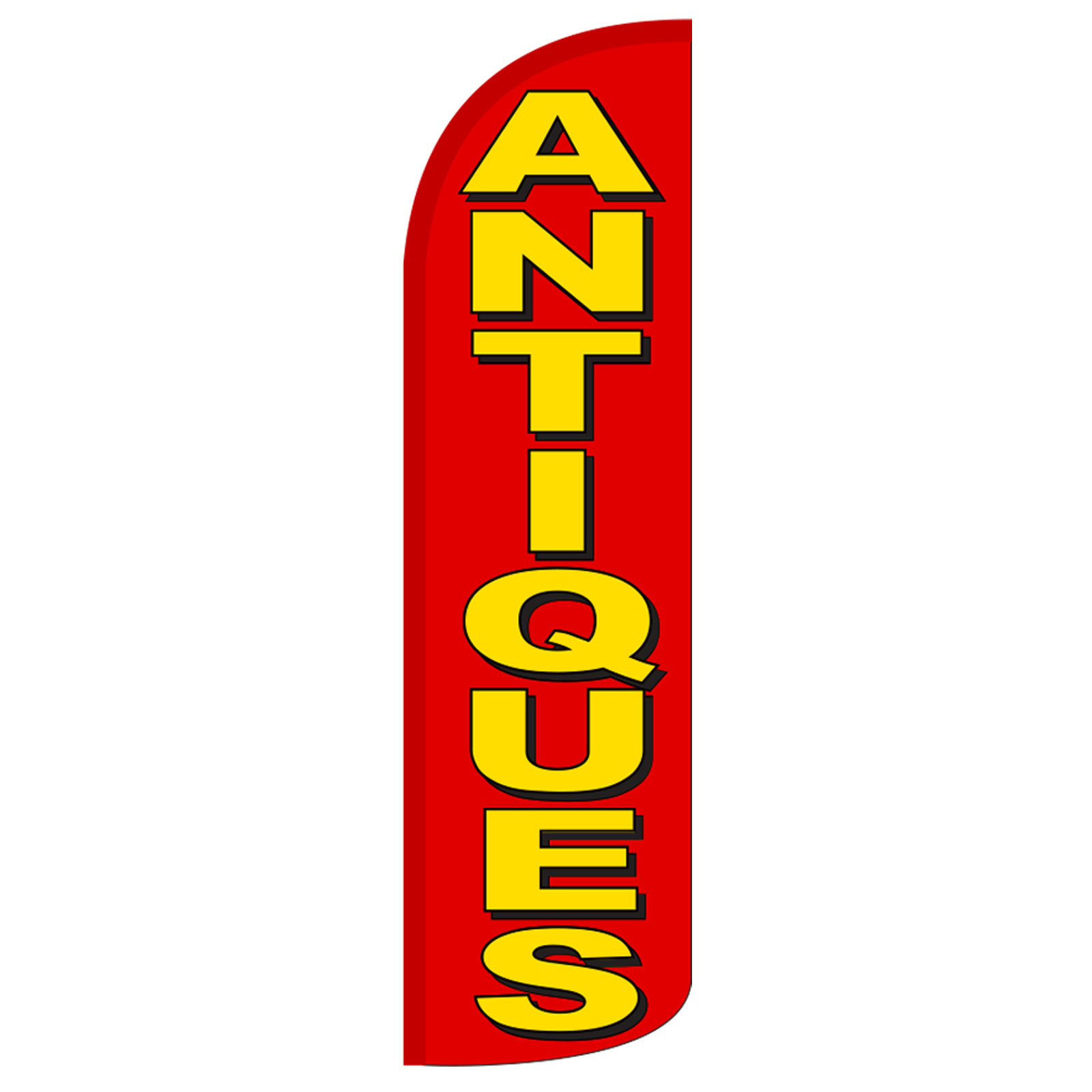 Antiques Flag Flutter Feather Banner Swooper Extra Wide Windless