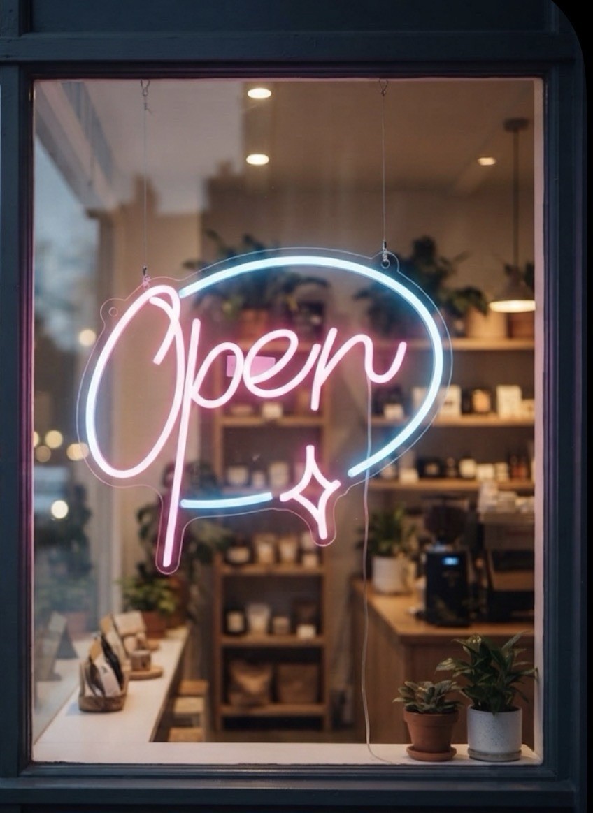 New LED Neon Sign Wall Decor – Pink and Blue Aesthetic Light Sign