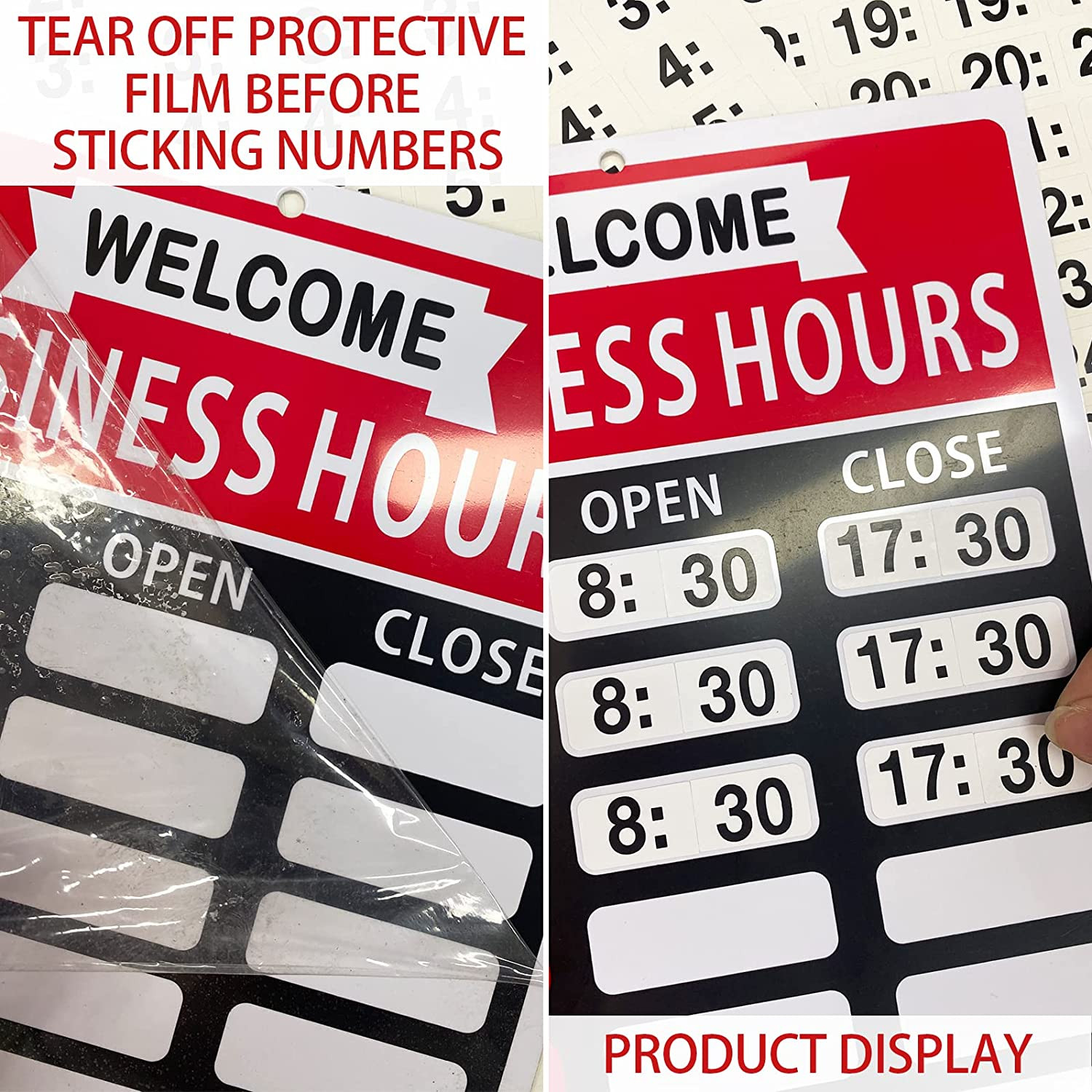 Business Hours SignOpening Hour Sign KitChangeable Store Hours SignHours of O