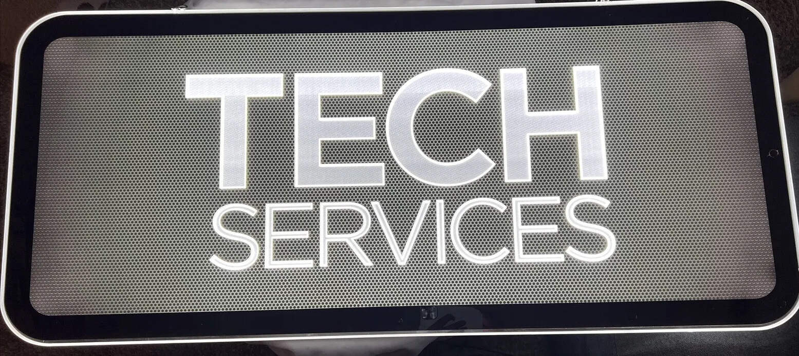 Tech services Double sided LED lighted sign 41×18