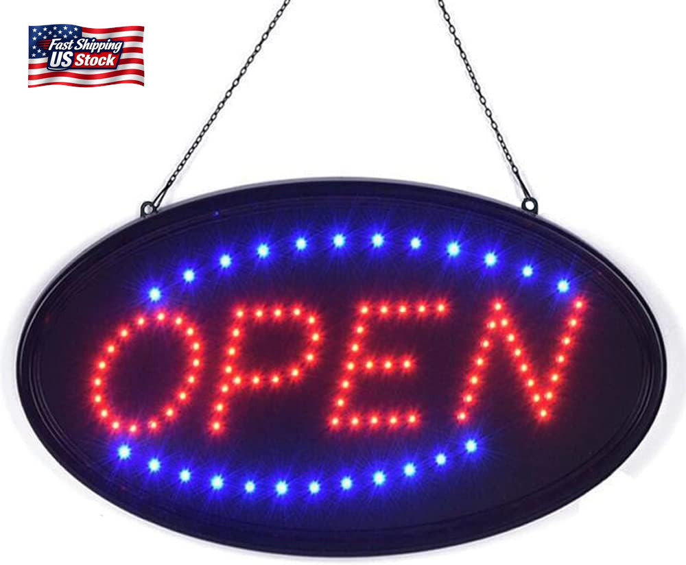 KEBE LED Open Sign, 19″X10″ Bright High Visibility Advertisement Board Electric