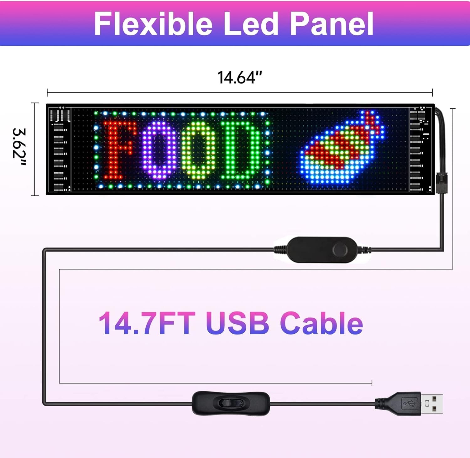 Devil Eyes Light: Programmable Bluetooth LED Sign for Cars & Decor