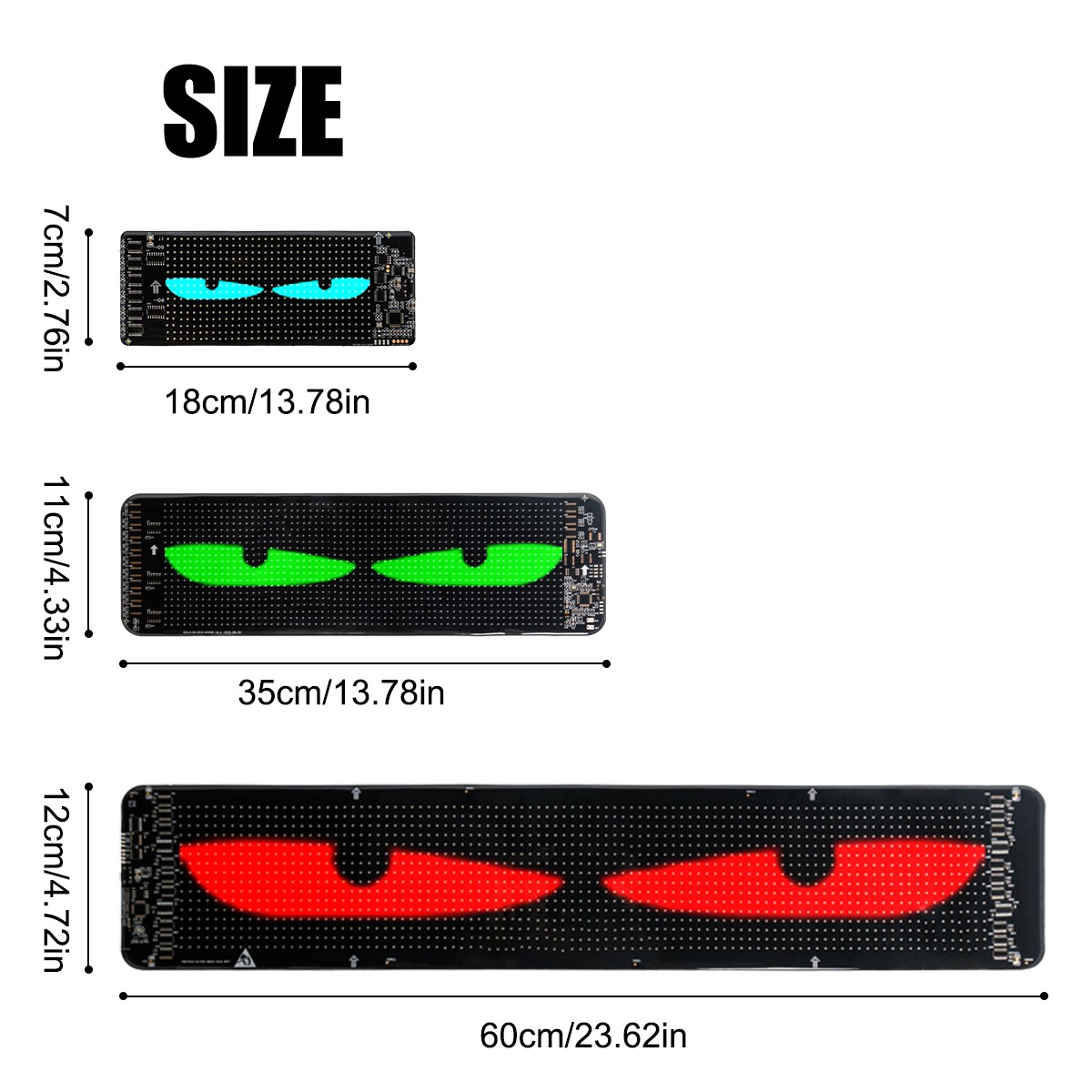 USB LED Car Flexible Sign Scrolling Message RGB Display Screen APP Programmable