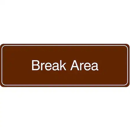 Condor 486H37 Break Area, 9 In W X 3 In H, Horizontal Rectangle, Acrylic, 486H37